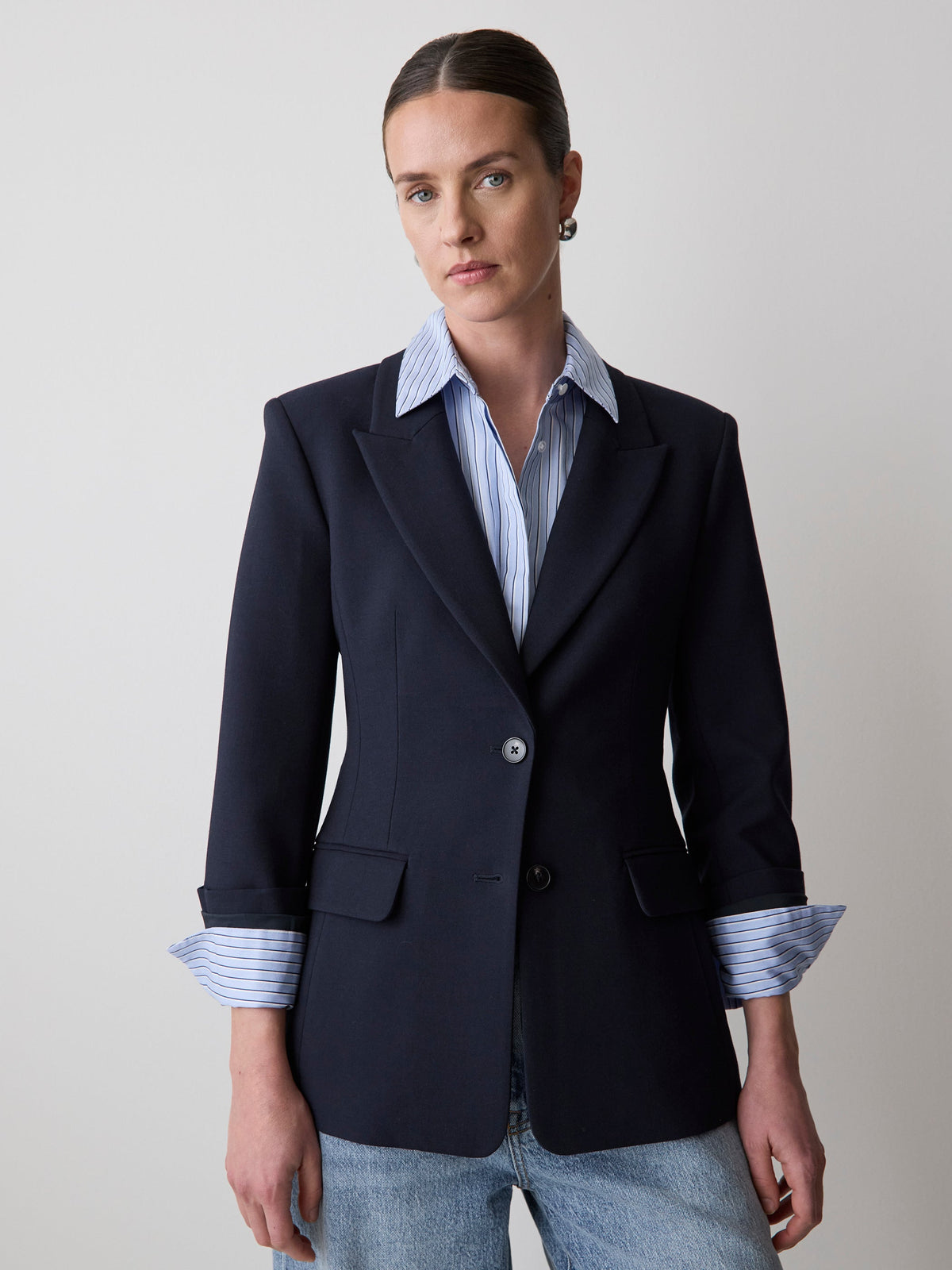 RW&CO Navy Hourglass Blazer