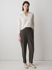 RW&CO Wool-Blend Long-Sleeve Polo Sweater