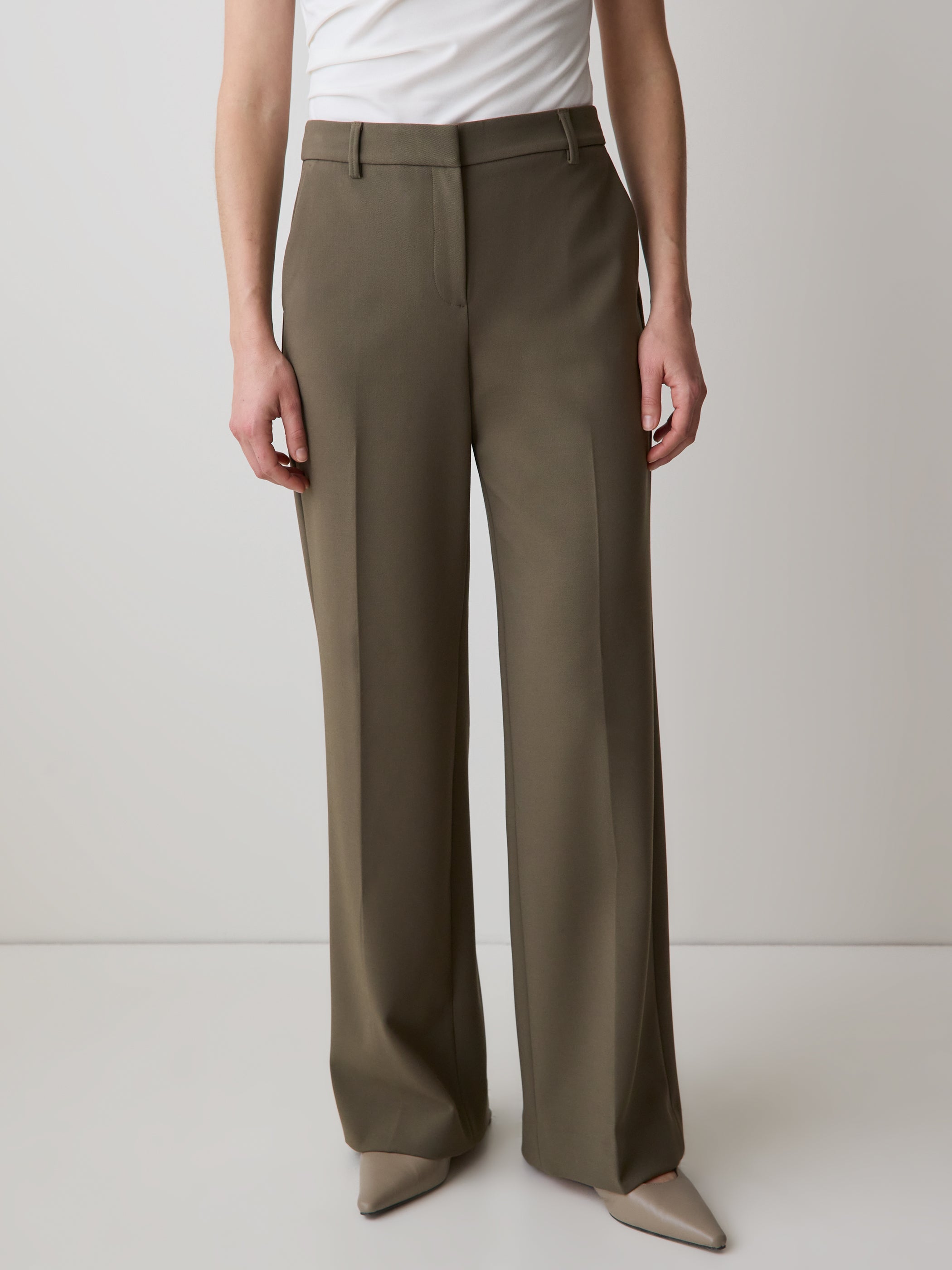 RW&CO Mid-Rise Wide-Leg Heavy Twill Pant