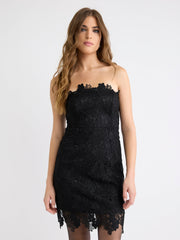 RW&CO 3D Lace Sleeveless Mini Dress