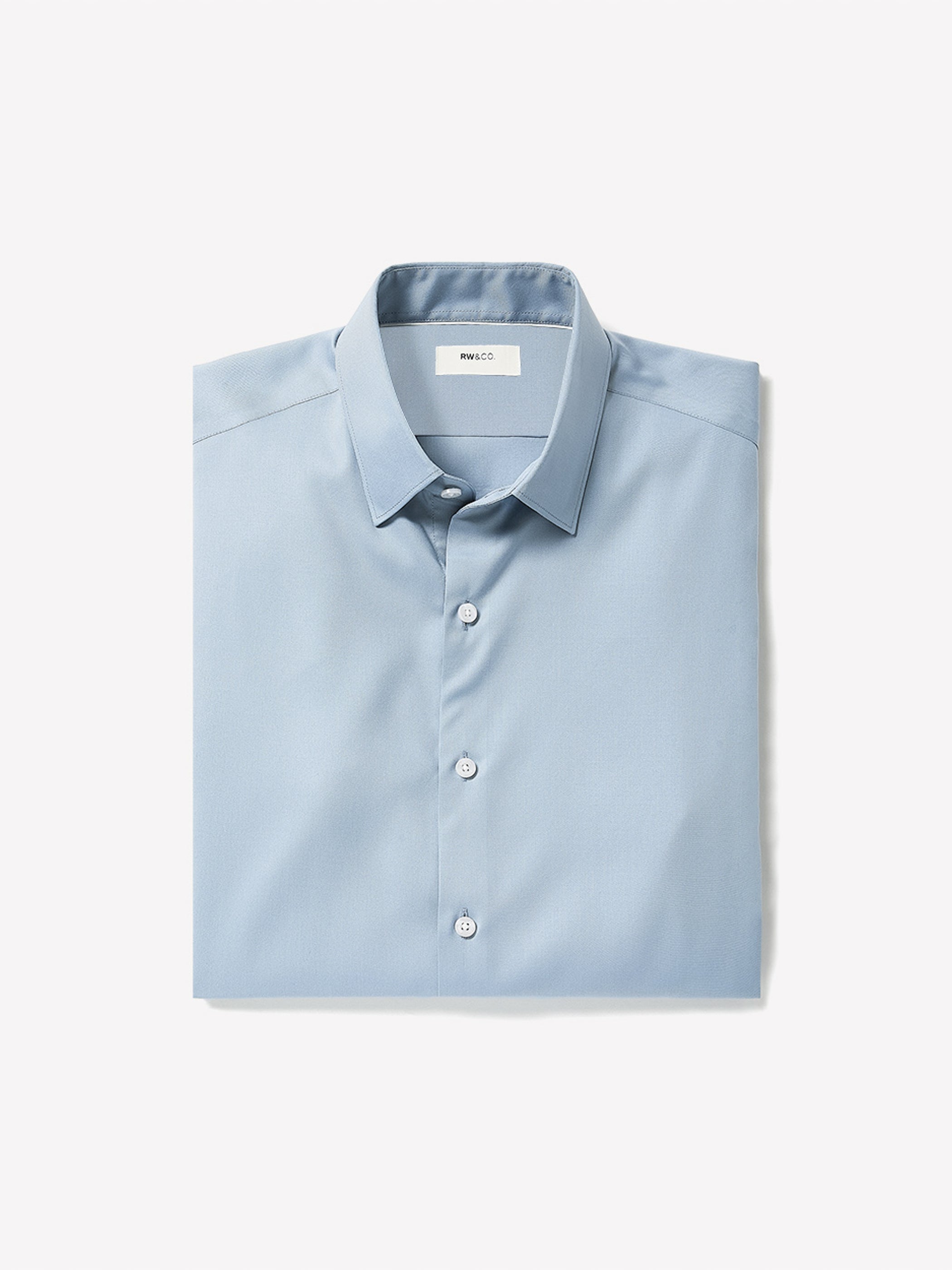 RW&CO Slim Fit Solid Twill Dress Shirt