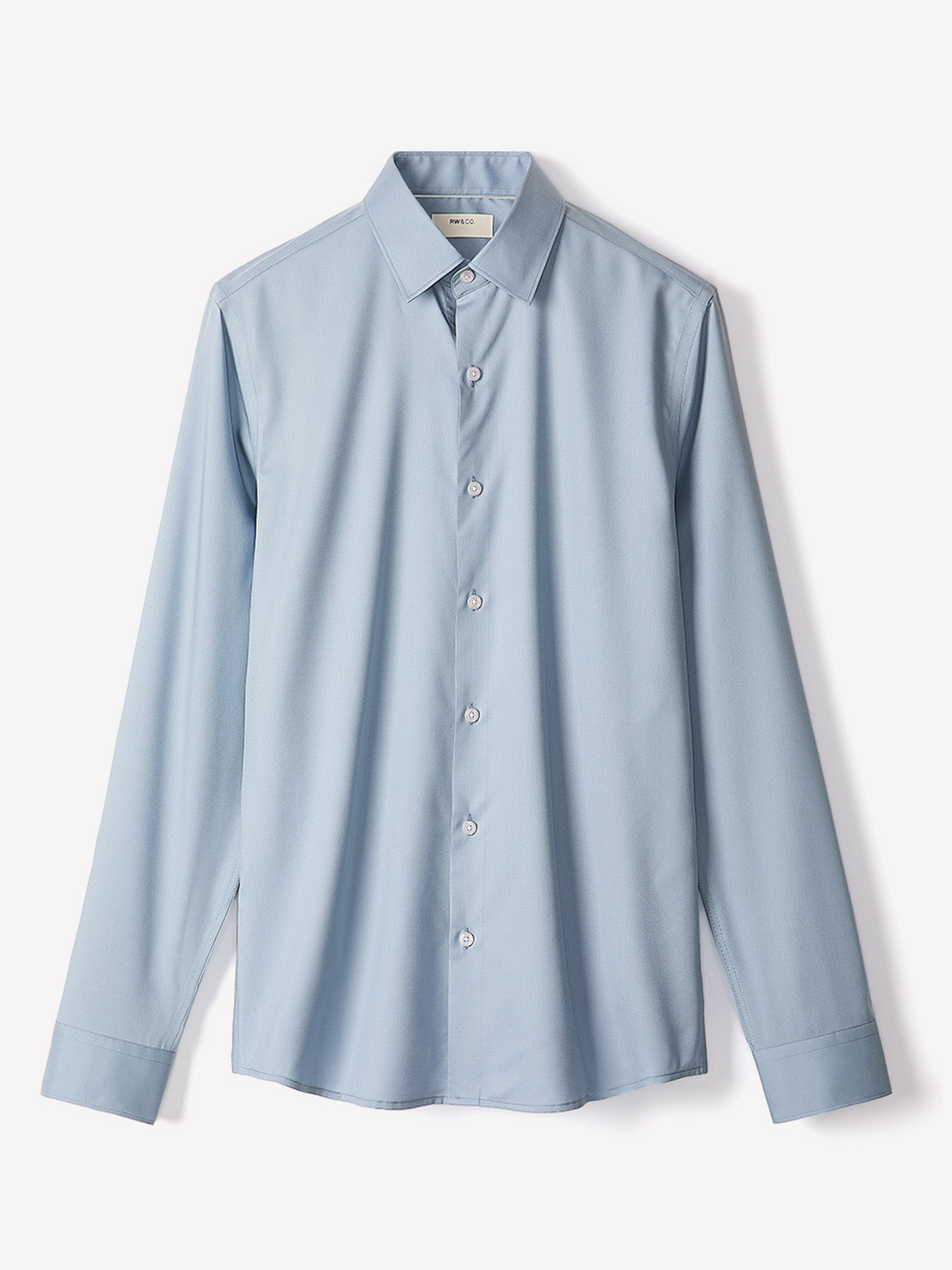 RW&CO Slim Fit Solid Twill Dress Shirt