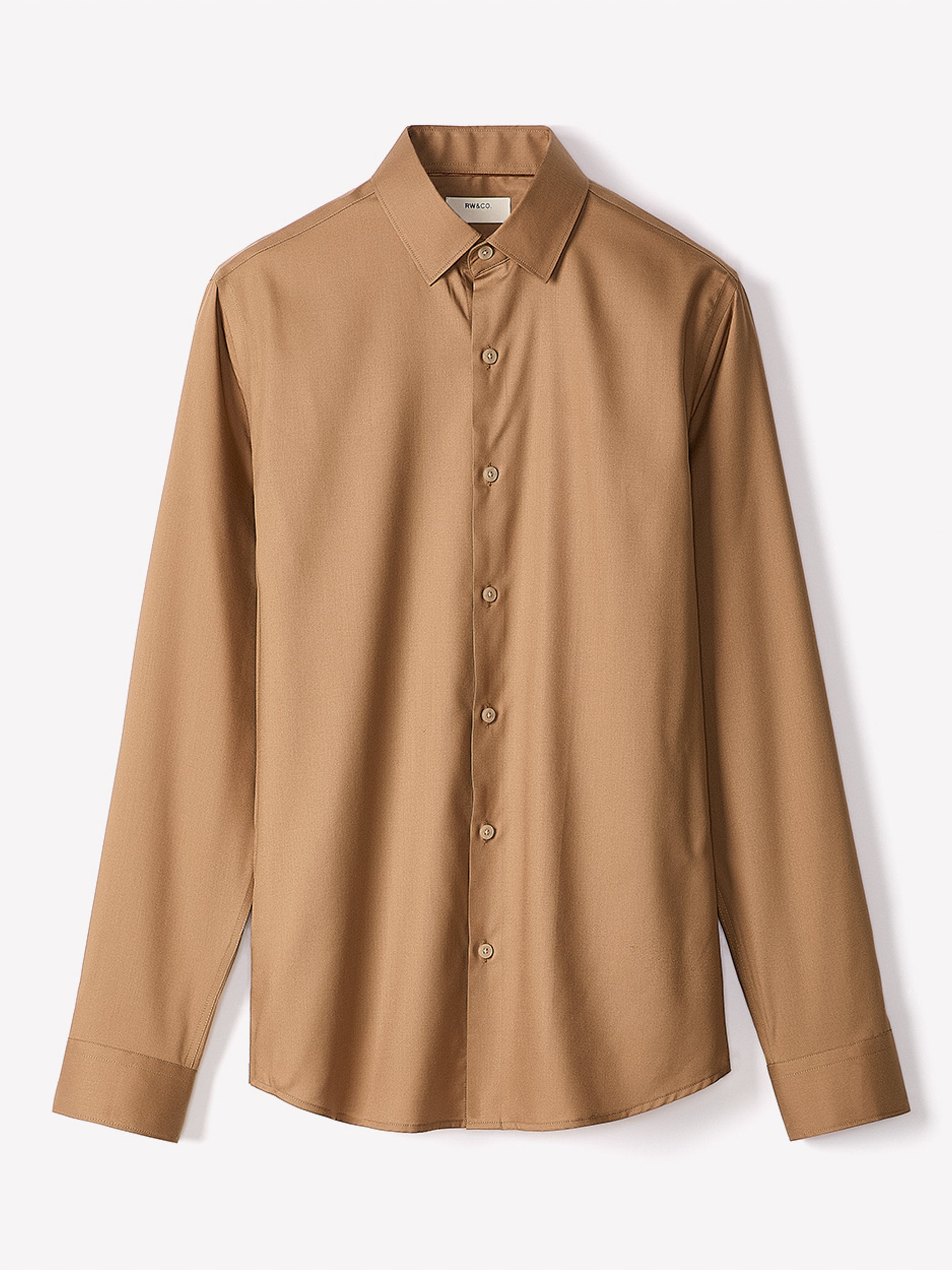 RW&CO Slim Fit Solid Twill Dress Shirt