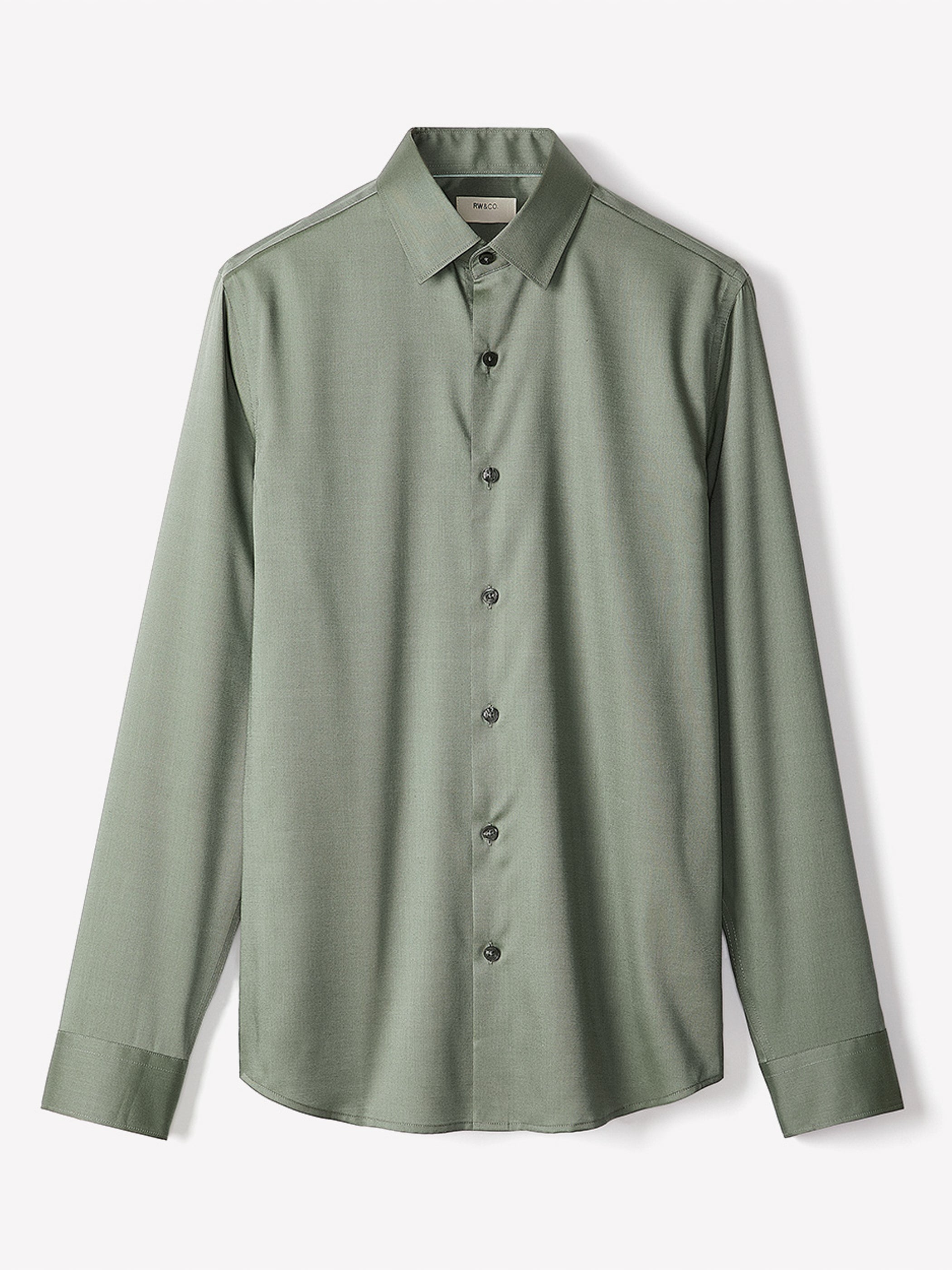 RW&CO Slim Fit Solid Twill Dress Shirt