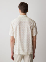 RW&CO Short-Sleeve Camp-Collar Shirt with Geo Print