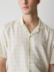 RW&CO Short-Sleeve Camp-Collar Shirt with Geo Print