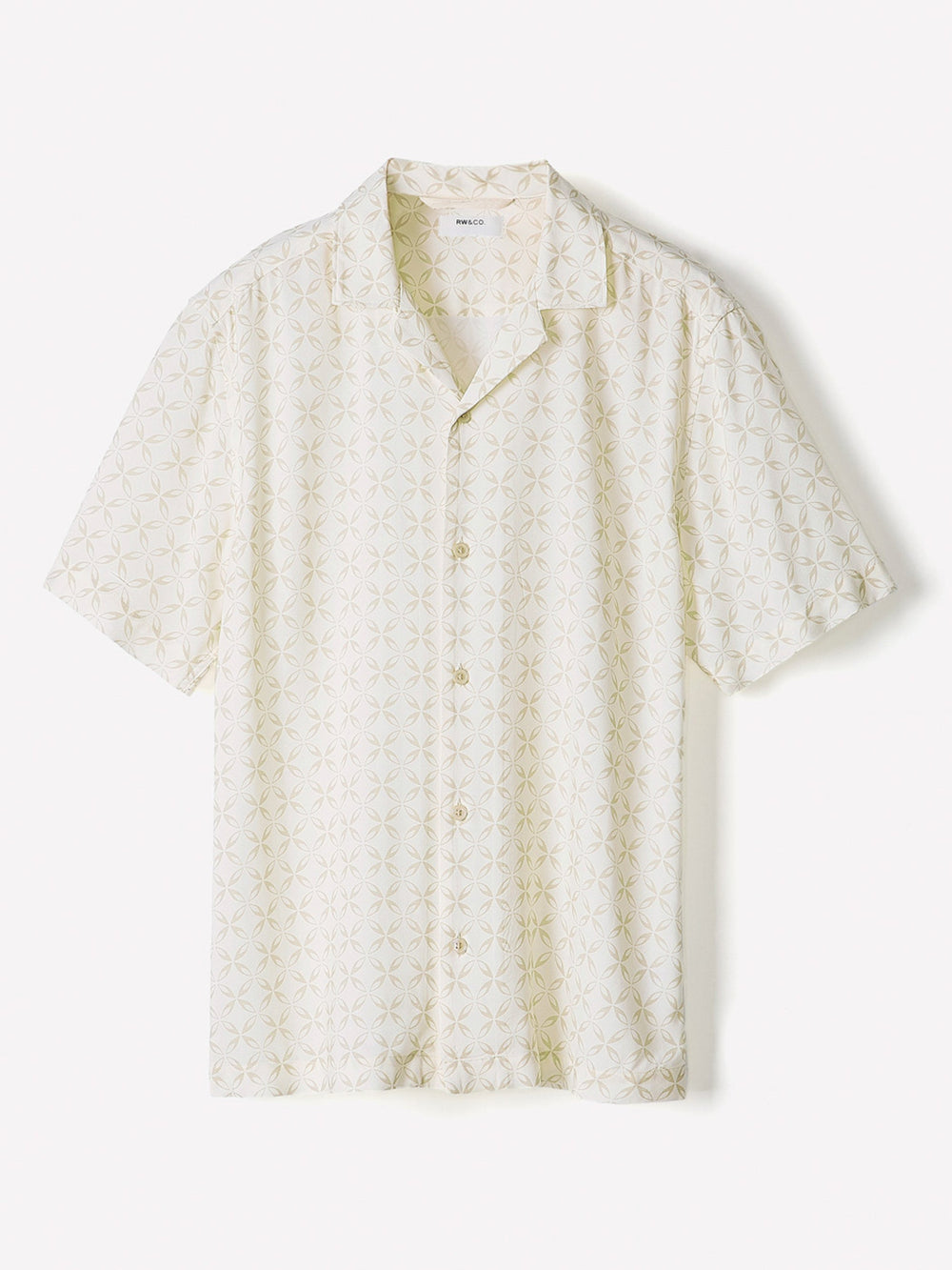 RW&CO Short-Sleeve Camp-Collar Shirt with Geo Print