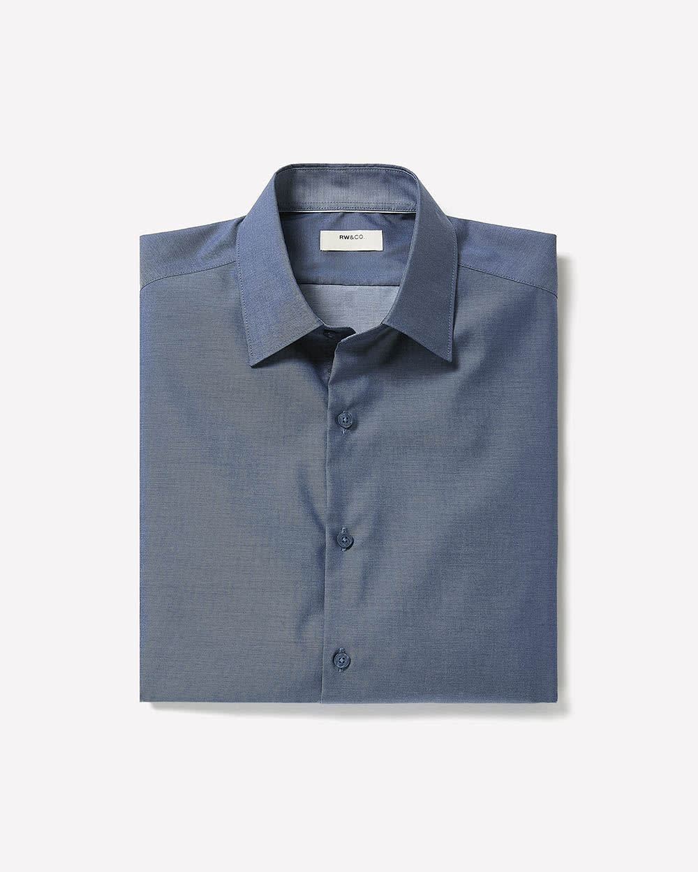 RW&CO Tailored Fit Denim-Like Dress Shirt