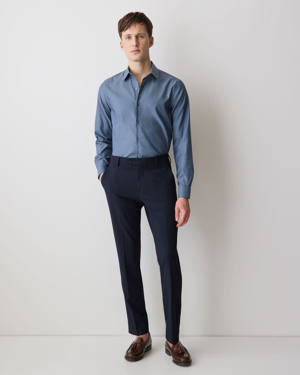 RW&CO Tailored Fit Denim-Like Dress Shirt