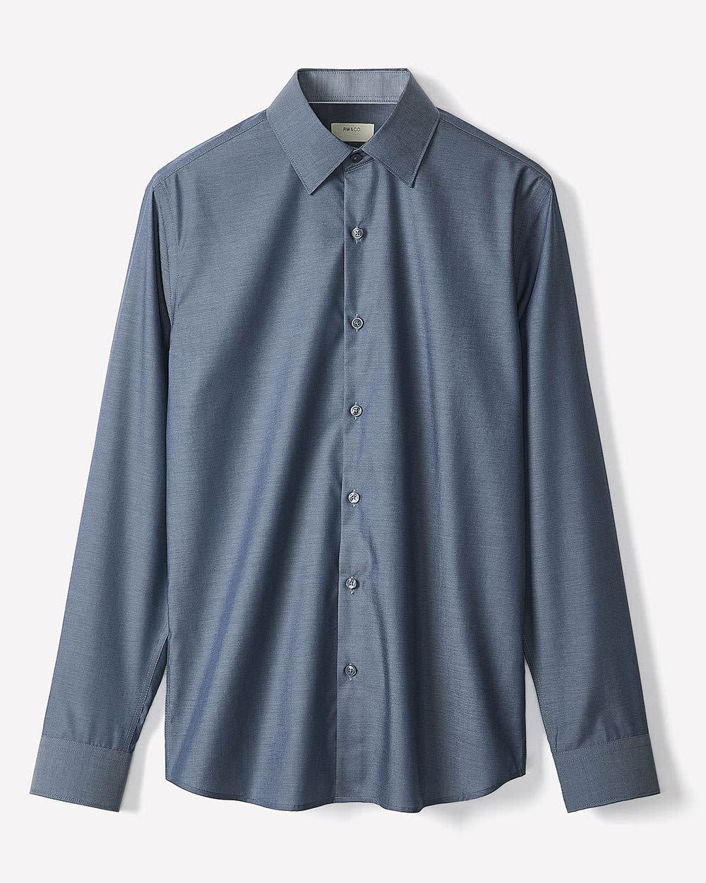 RW&CO Tailored Fit Denim-Like Dress Shirt