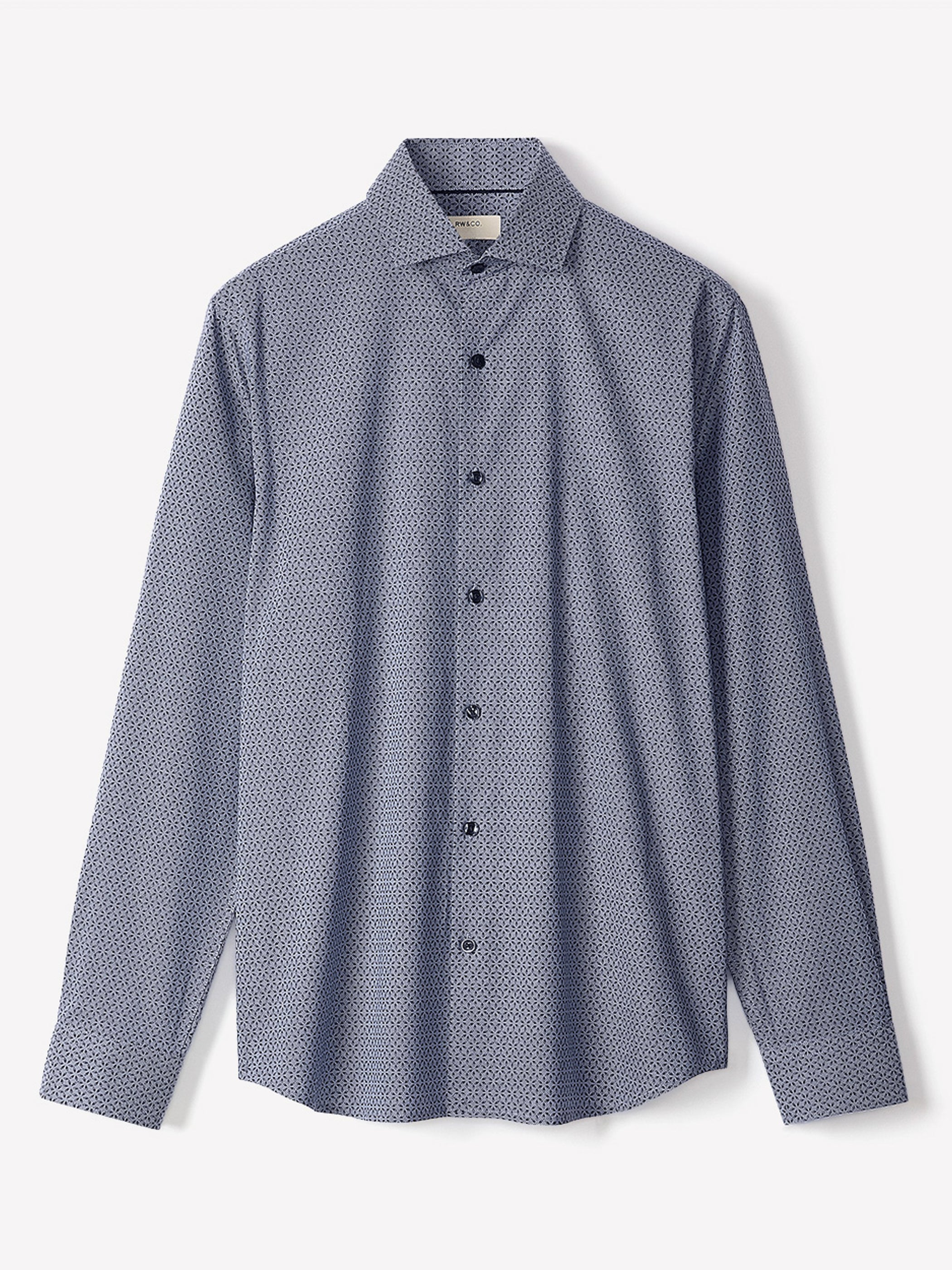 RW&CO Regular Fit Dress Shirt with Micro Geo Print