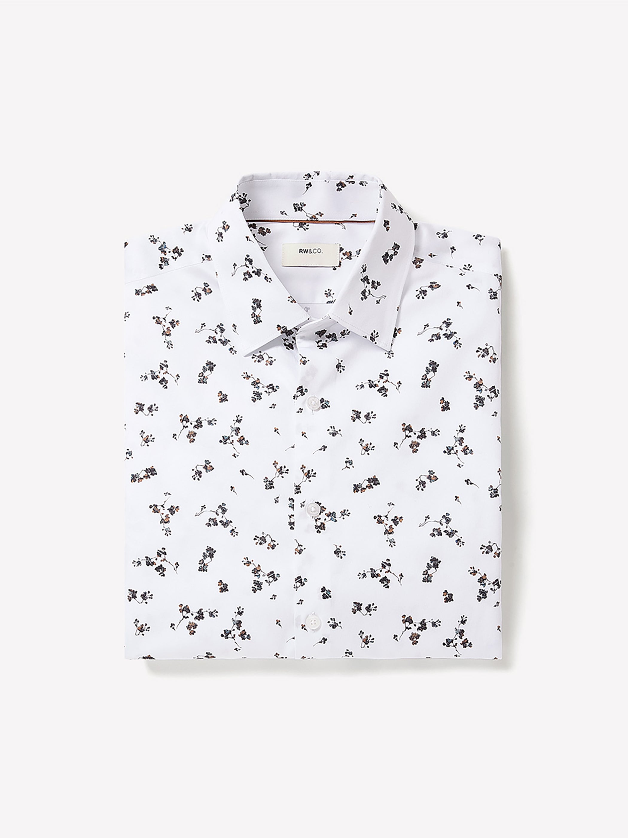 RW&CO Tailored Fit Dress Shirt with Floral Pattern