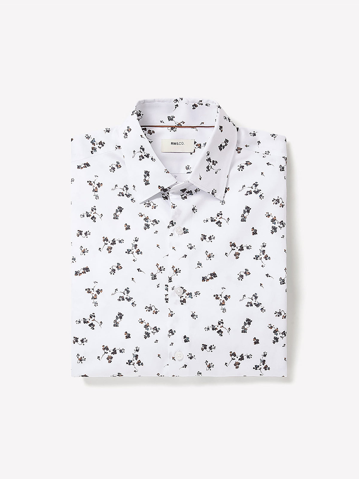 RW&CO Tailored Fit Dress Shirt with Floral Pattern