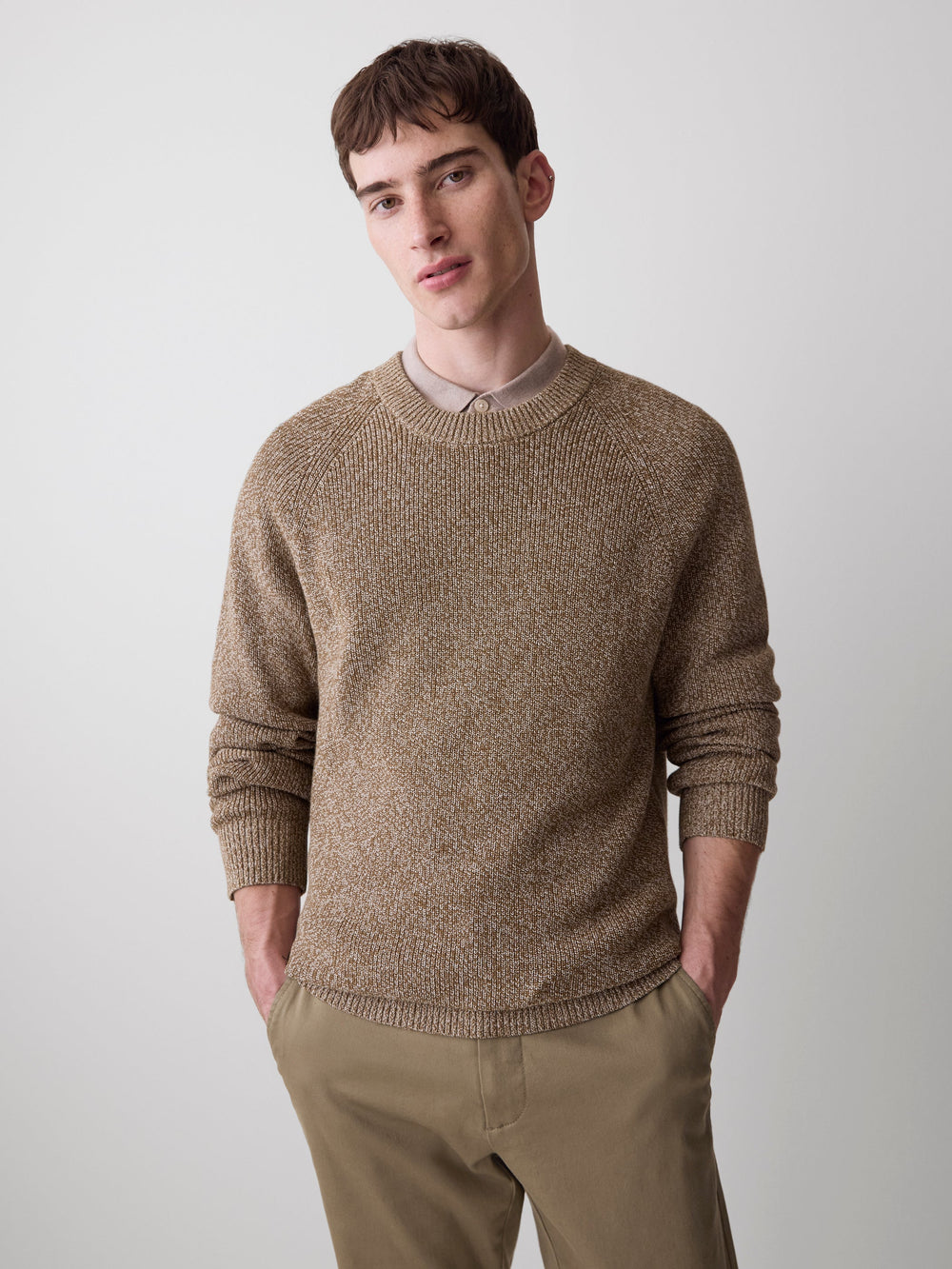 RW&CO Long-Sleeve Sweater with Shaker Stitches