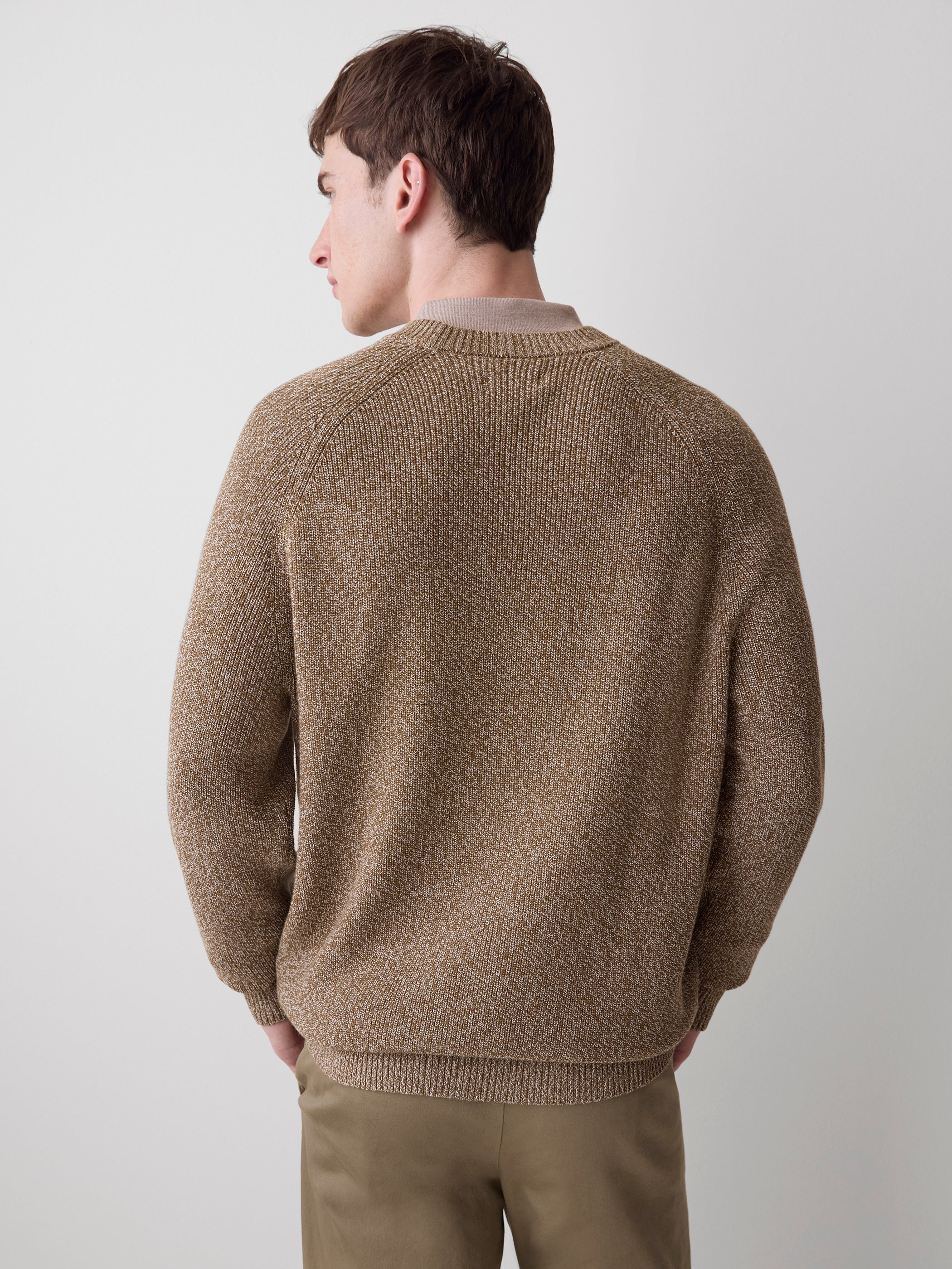 RW&CO Long-Sleeve Sweater with Shaker Stitches