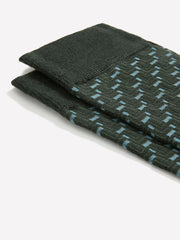 RW&CO Green Dress Socks with Geo Pattern
