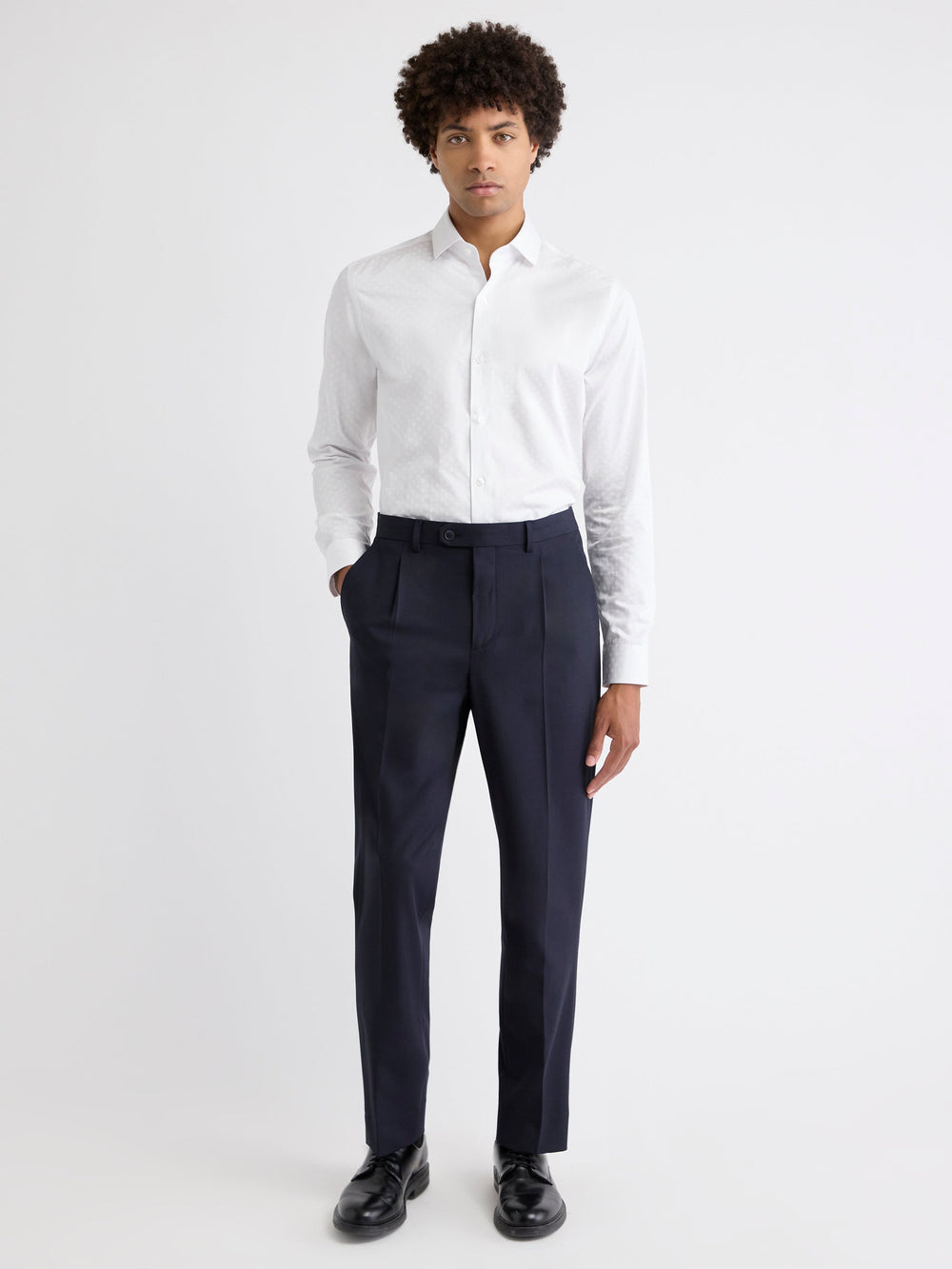 RW&CO Tailored-Fit Dress Shirt with Micro Geo Print