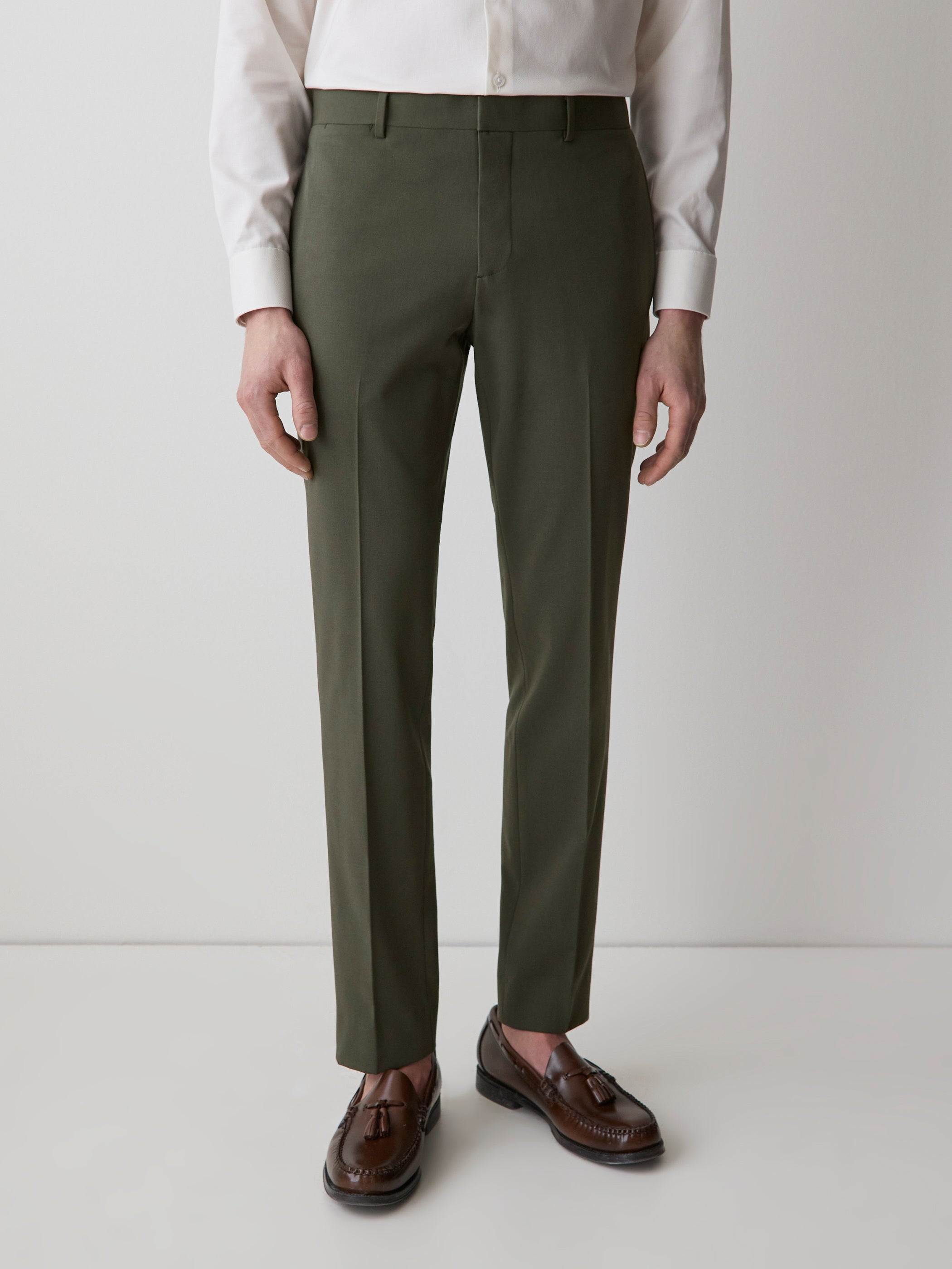 RW&CO Slim Fit Dark Green Suit Pant