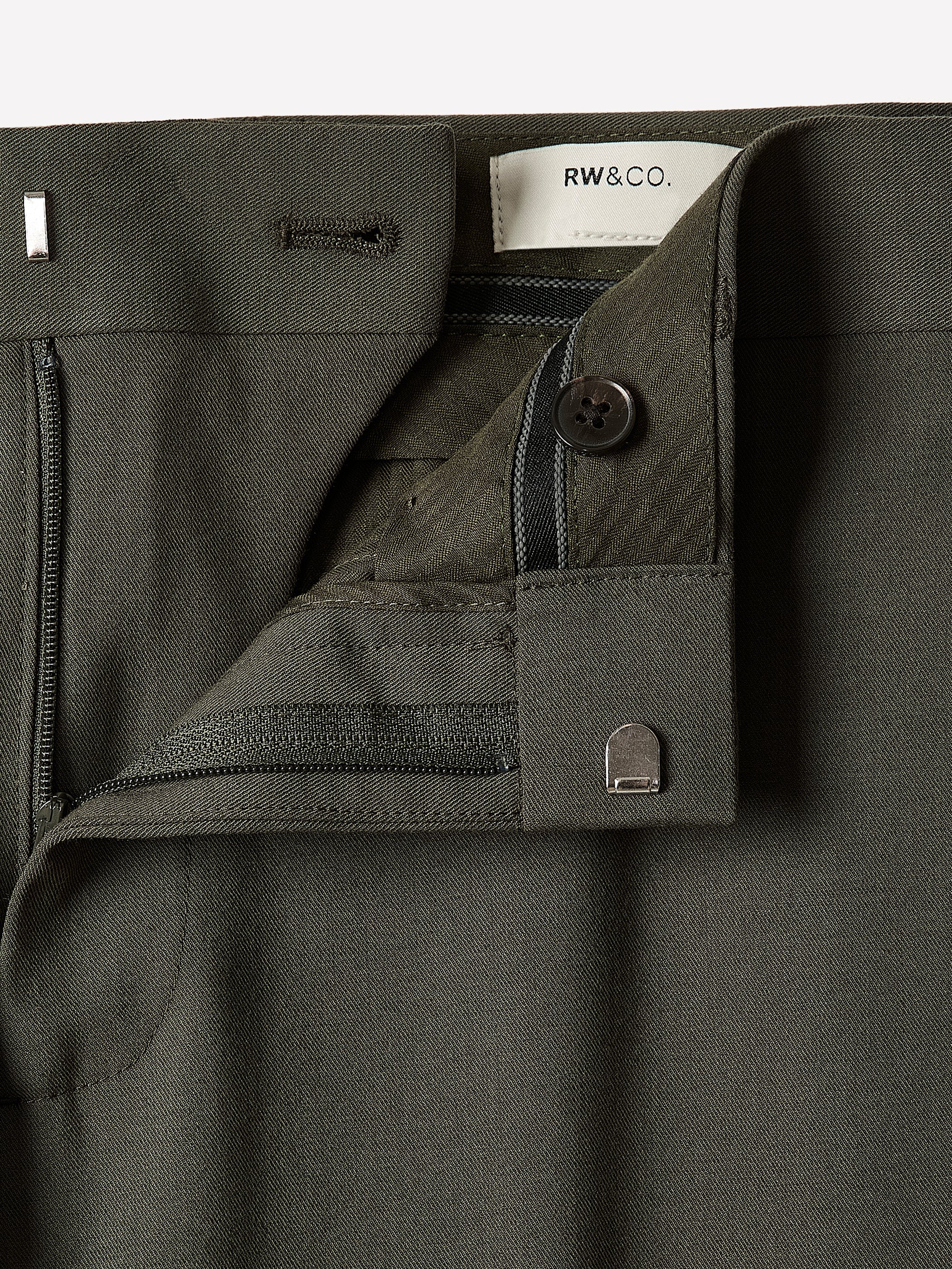 RW&CO Slim Fit Dark Green Suit Pant
