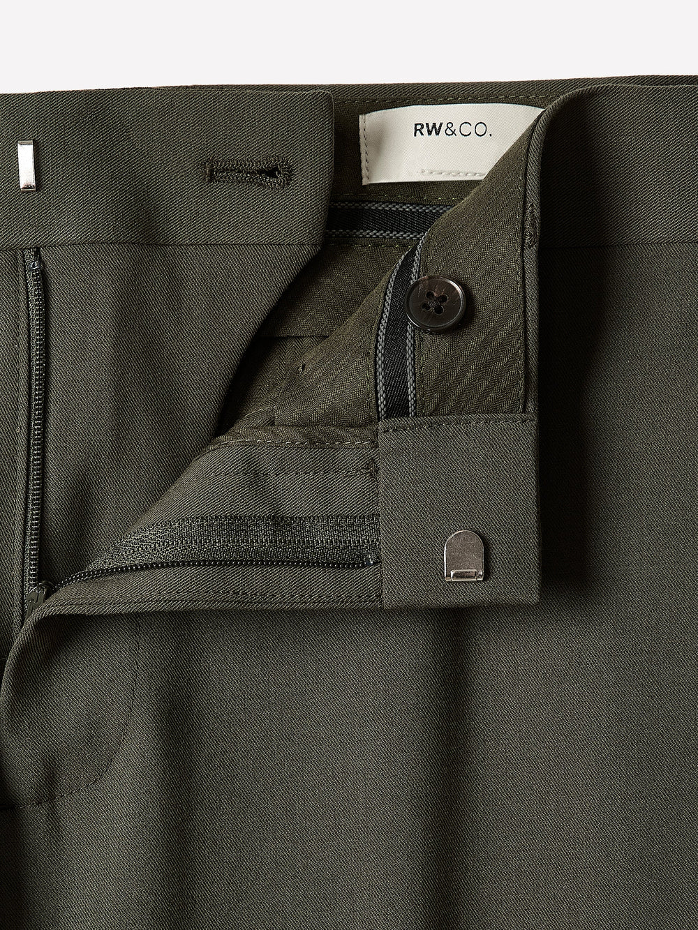 RW&CO Slim Fit Dark Green Suit Pant