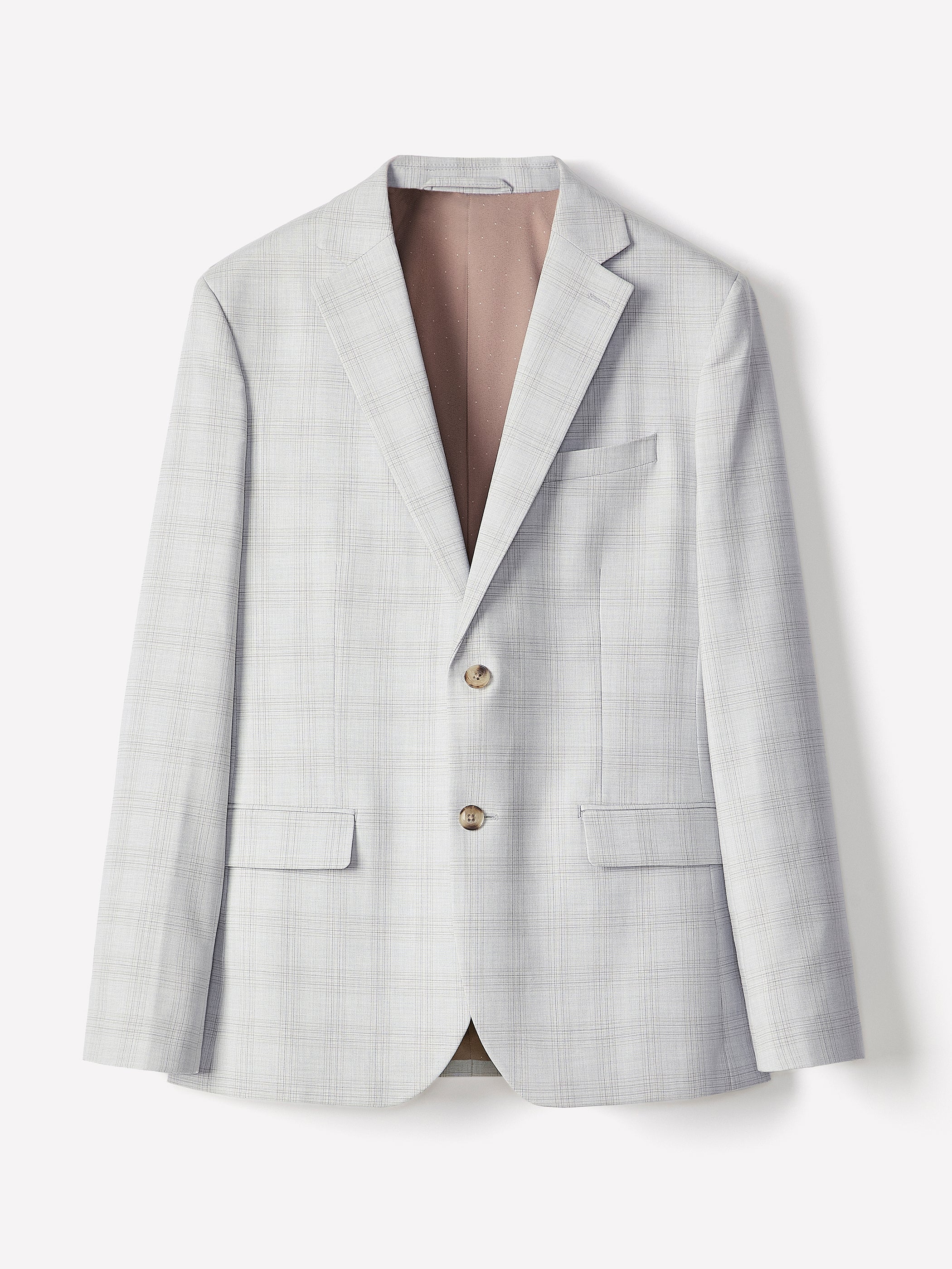RW&CO Slim Fit Grey Checkered Suit Blazer