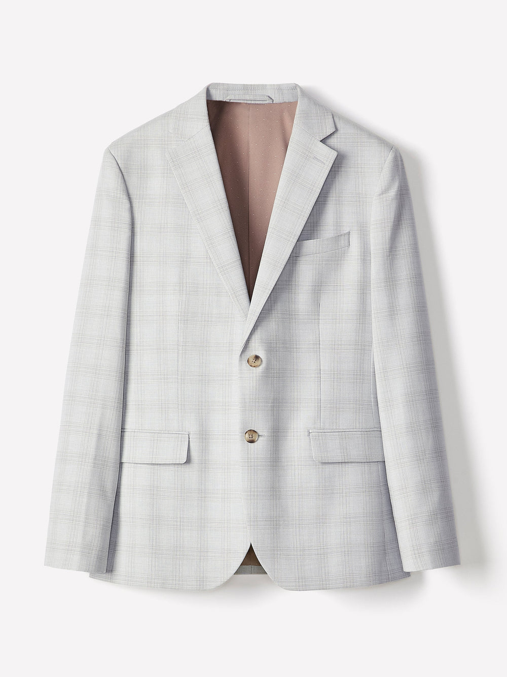 RW&CO Slim Fit Grey Checkered Suit Blazer