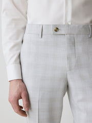 RW&CO Slim Fit Grey Checkered Suit Pant