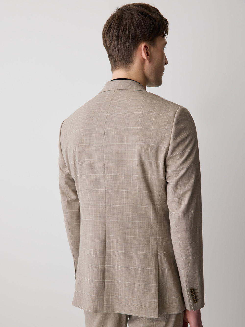 RW&CO Slim Fit Wool Check Suit Blazer