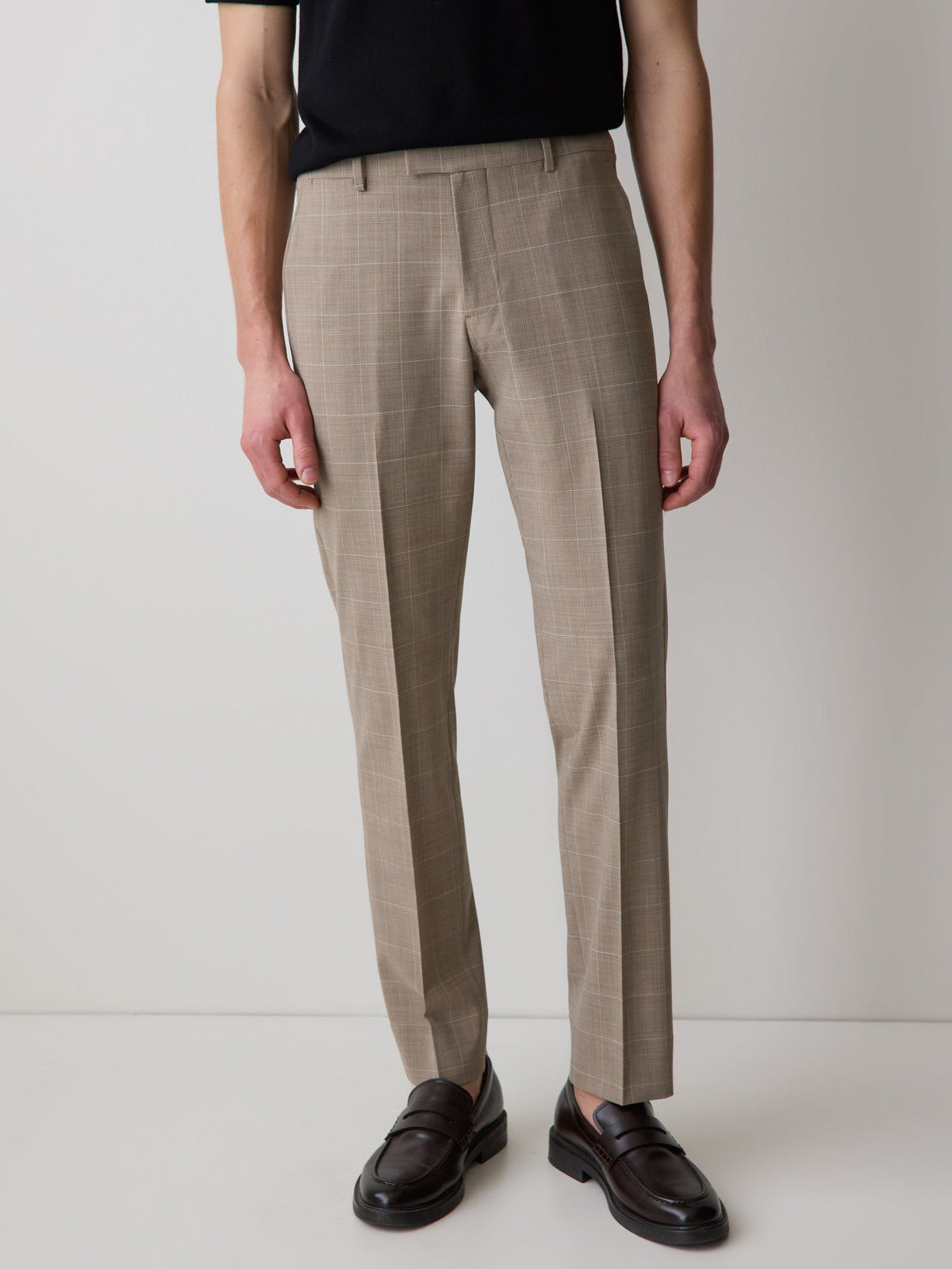 RW&CO Slim Fit Wool Check Suit Pant
