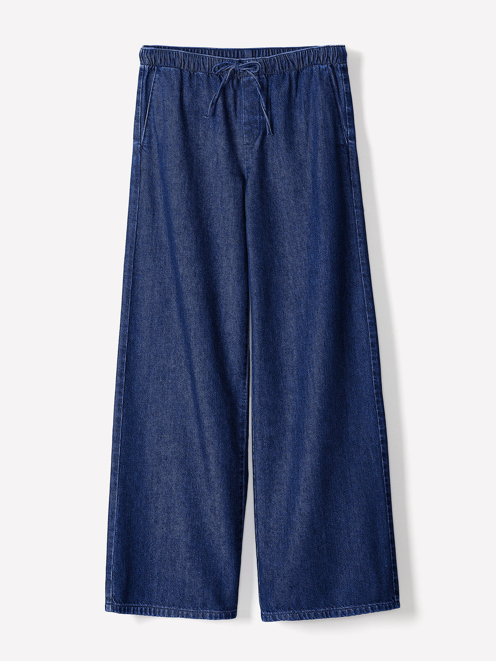 RW&CO Wide-Leg Denim Pants with Elastic Waistband