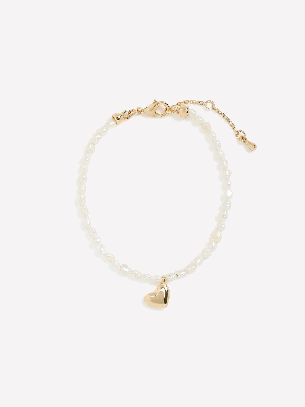 RW&CO Pearl Bracelet with Heart Charm