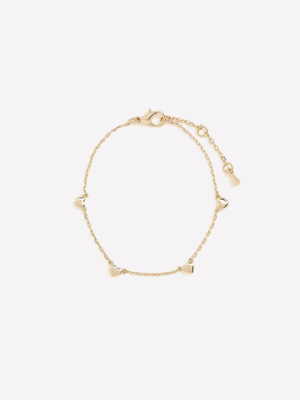 RW&CO Delicate Chain Bracelet with Hearts