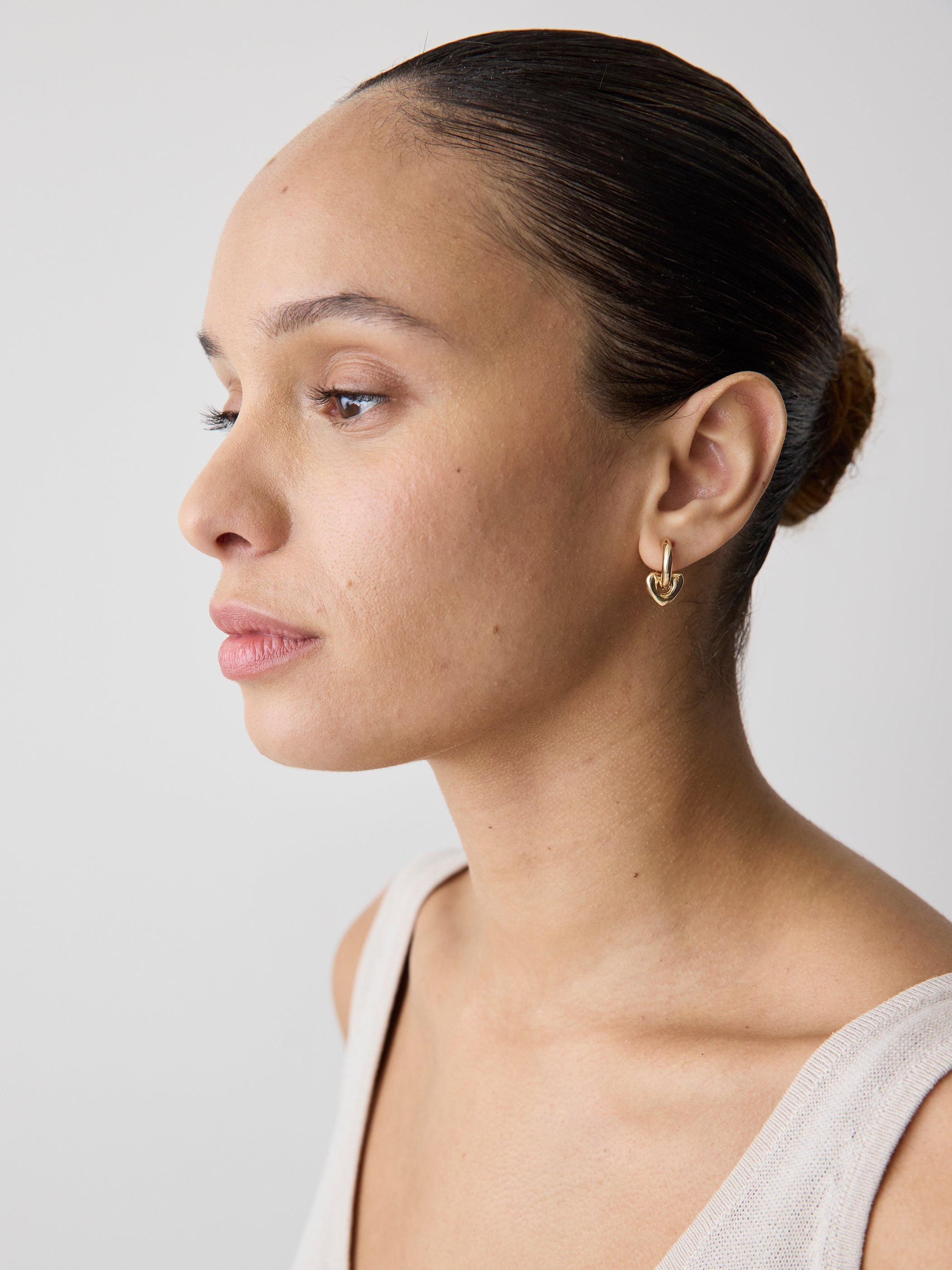 RW&CO 2-in-1 Hoops with Heart Pendants