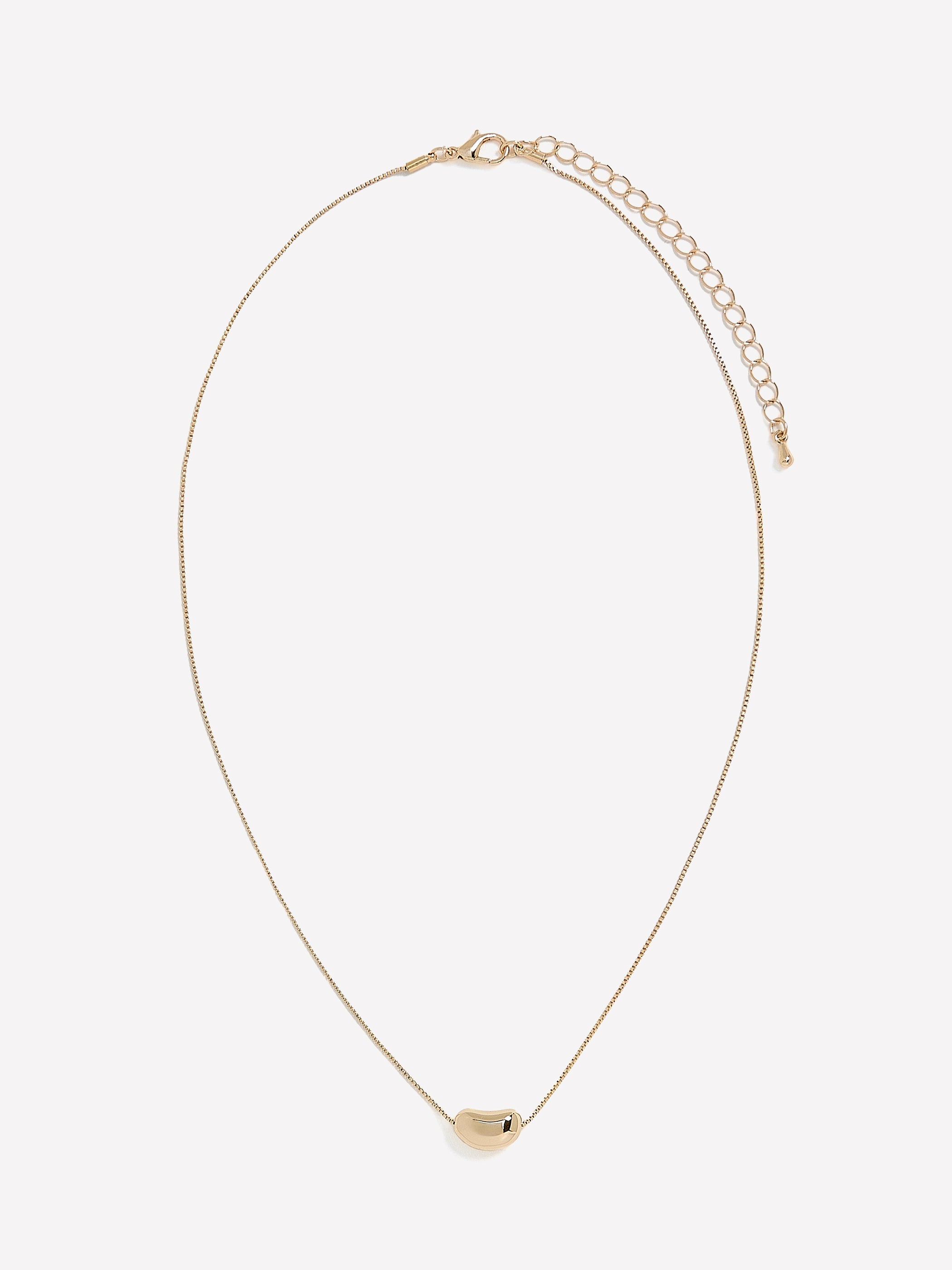 RW&CO Delicate Chain Necklace with Bean Pendant