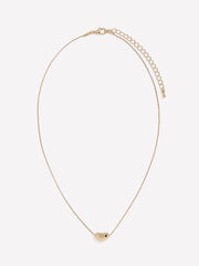RW&CO Delicate Chain Necklace with Bean Pendant