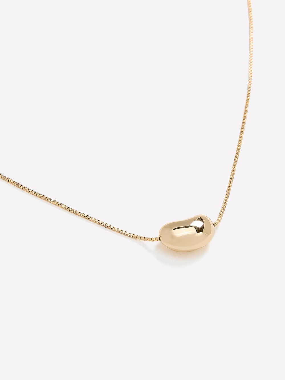 RW&CO Delicate Chain Necklace with Bean Pendant