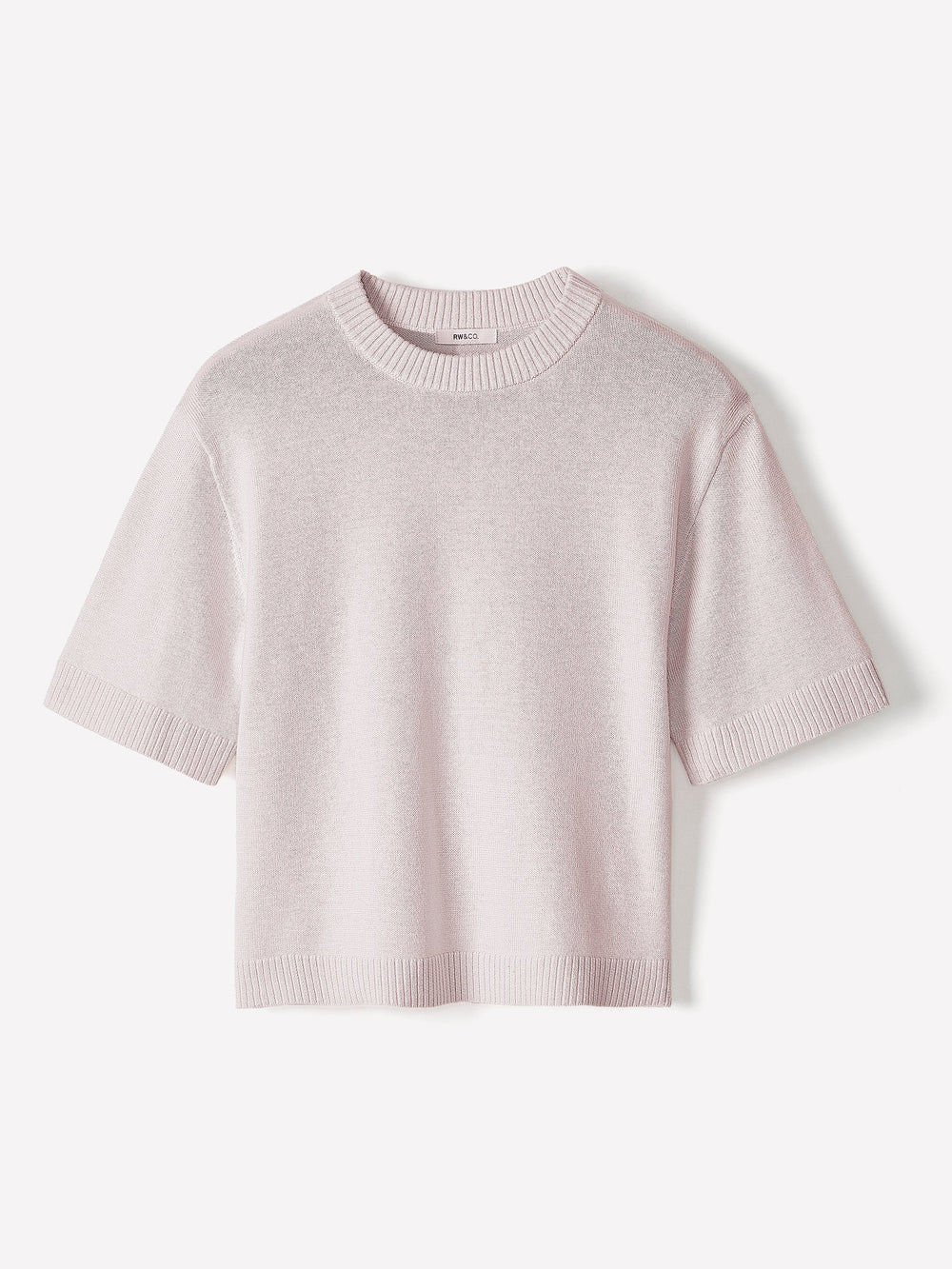 RW&CO Wool-Blend Short-Sleeve Crew-Neck Sweater
