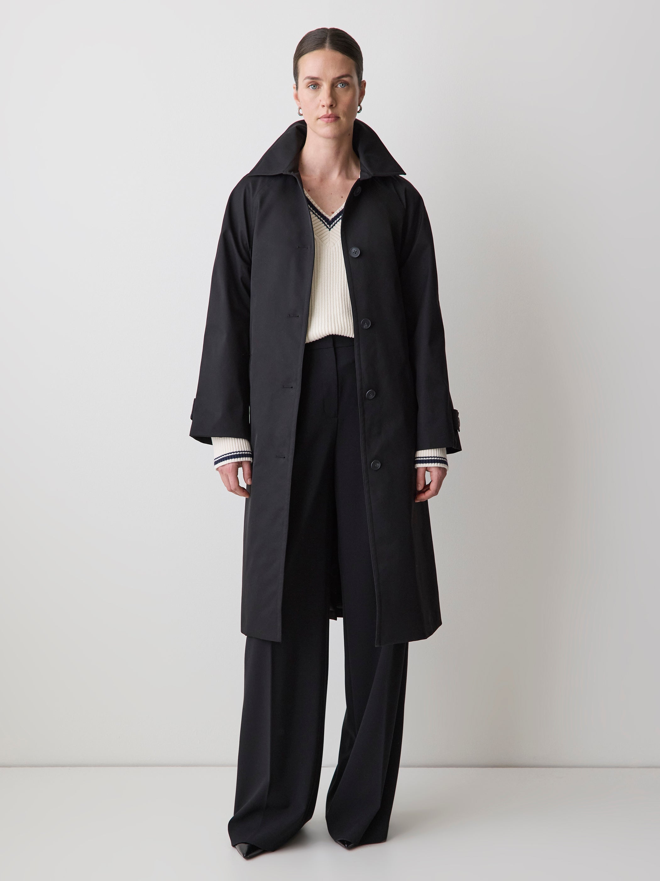 RW&CO Twill Trench Coat with Removable Belt