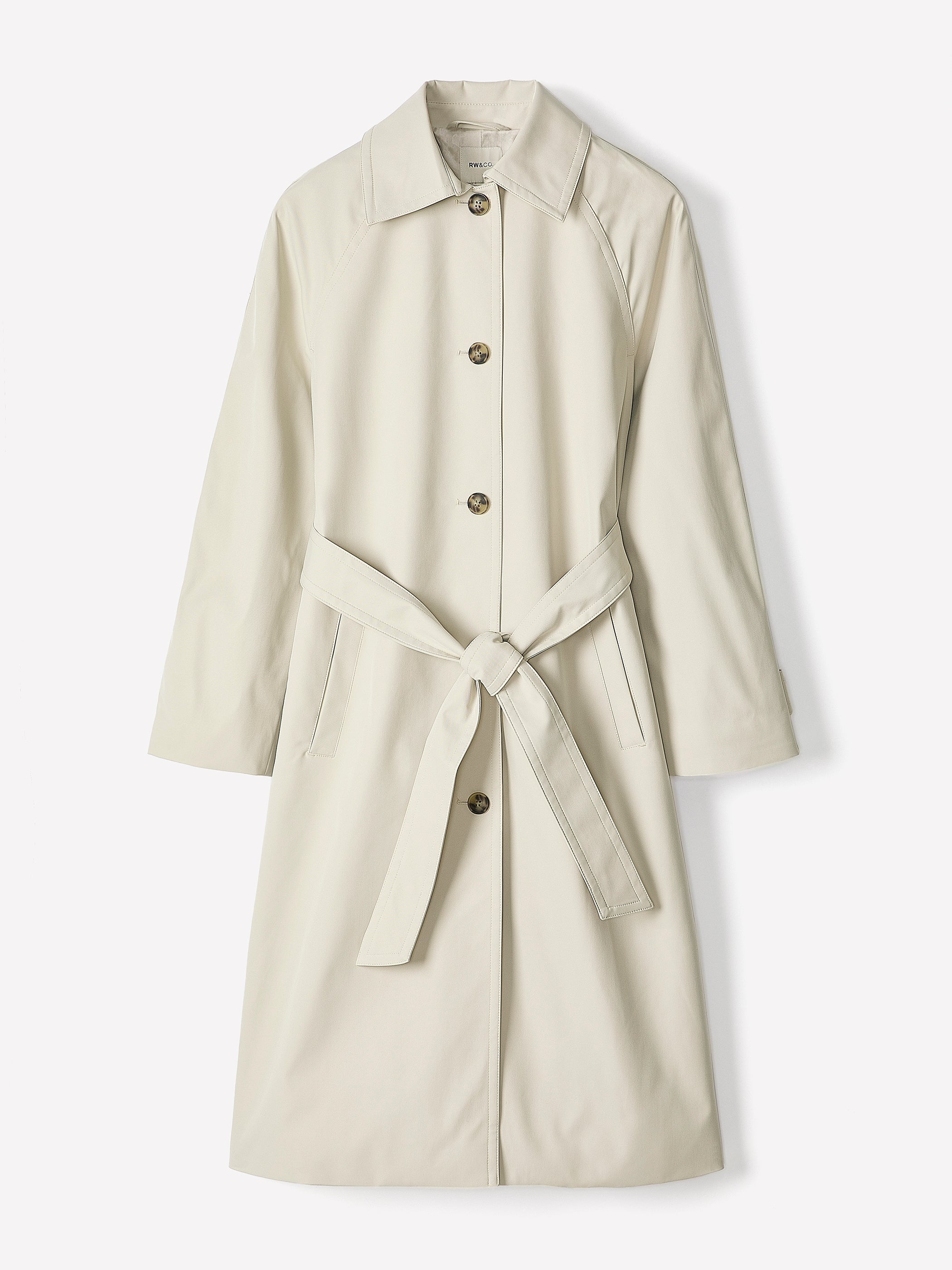 RW&CO Twill Trench Coat with Removable Belt