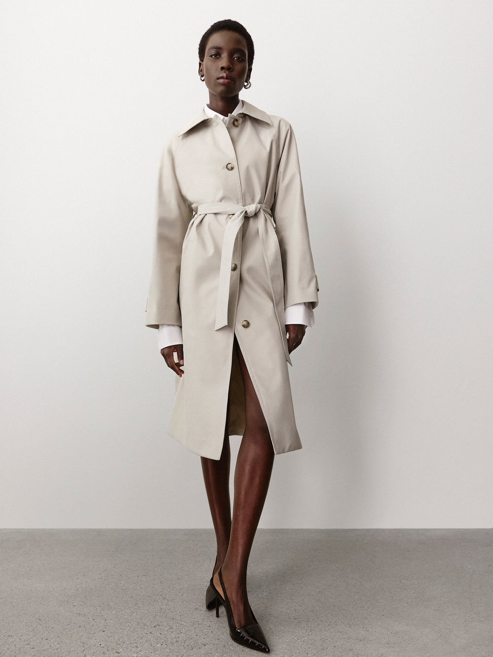 RW&CO Twill Trench Coat with Removable Belt