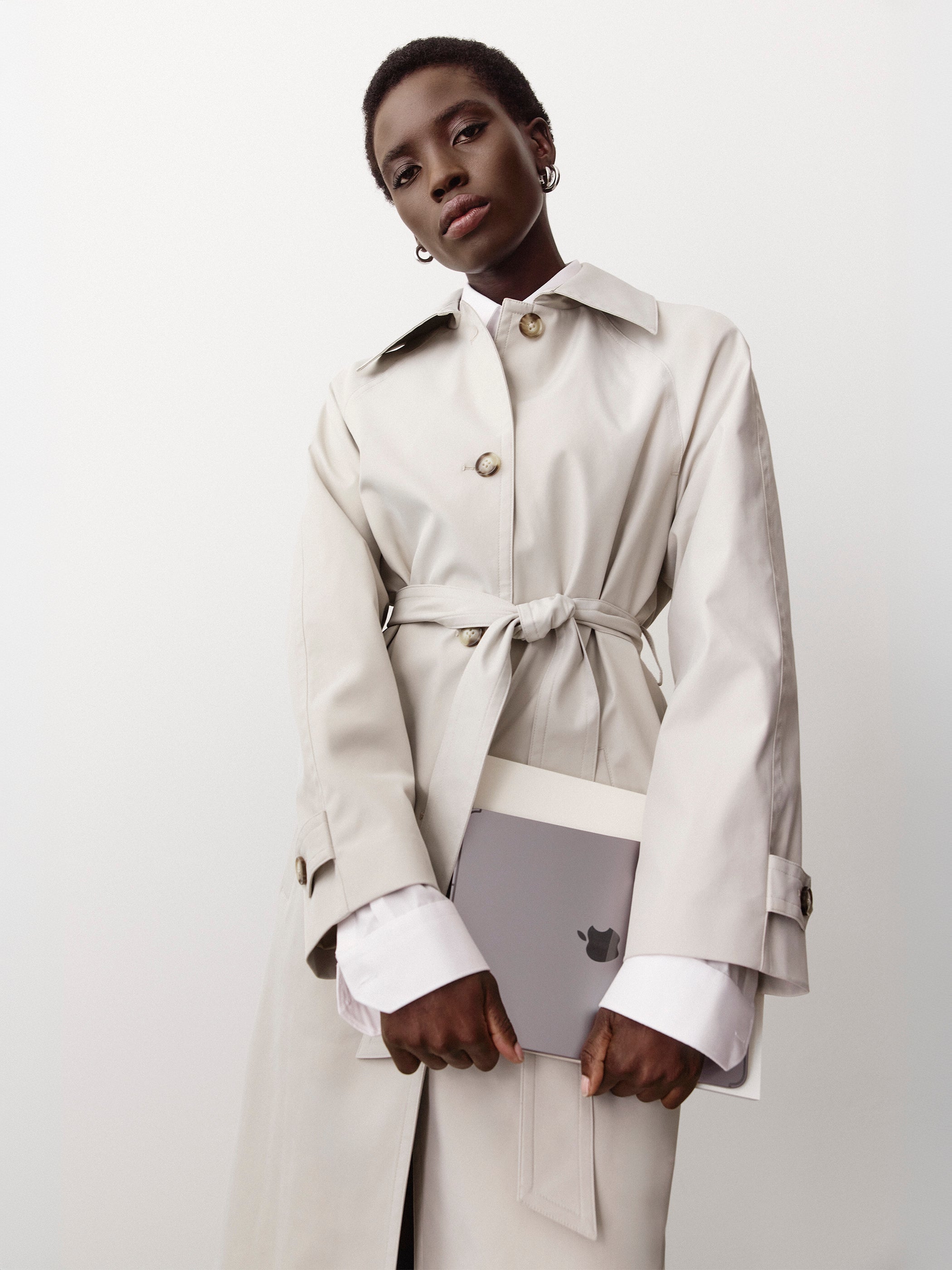 RW&CO Twill Trench Coat with Removable Belt