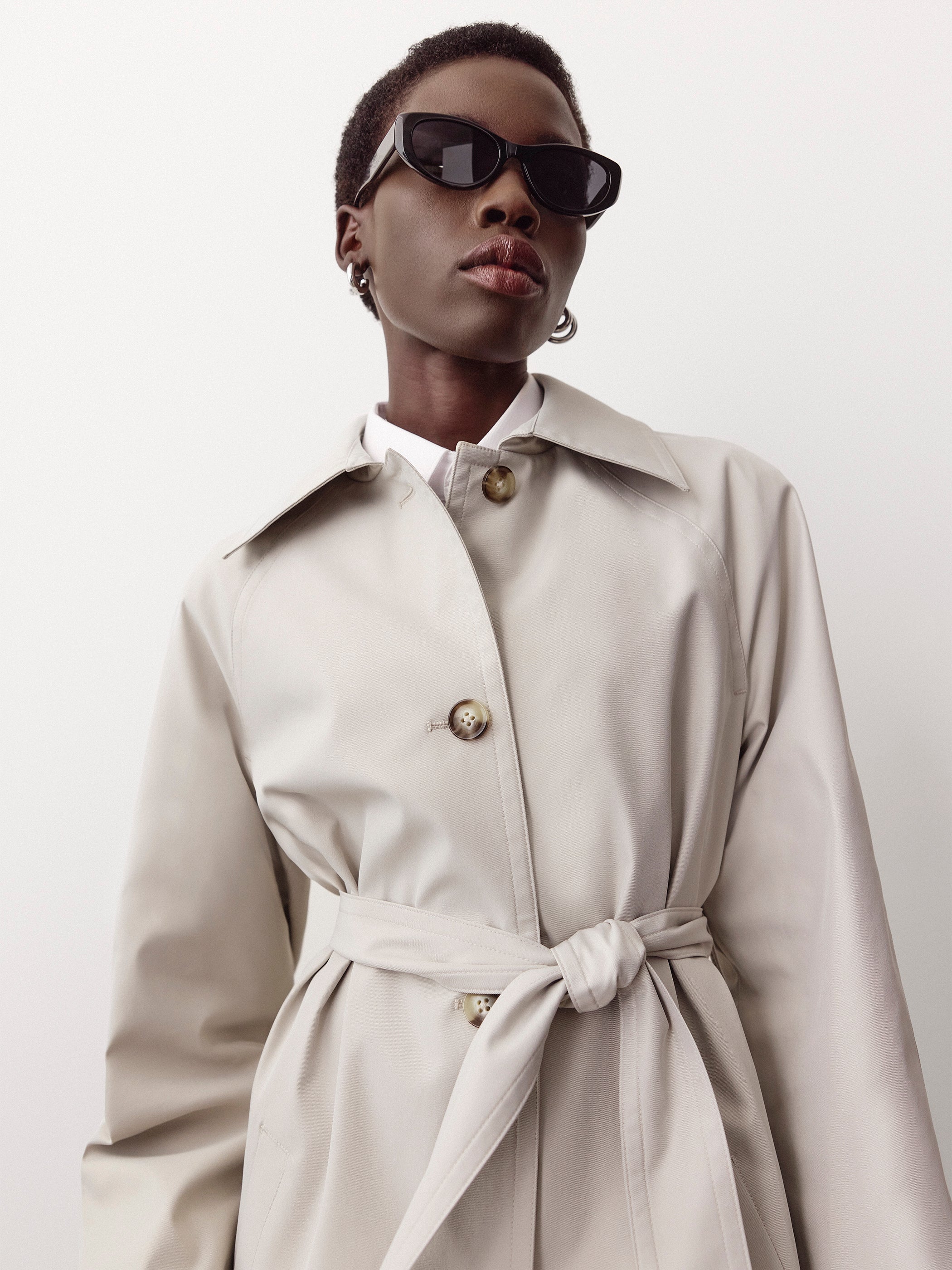 RW&CO Twill Trench Coat with Removable Belt