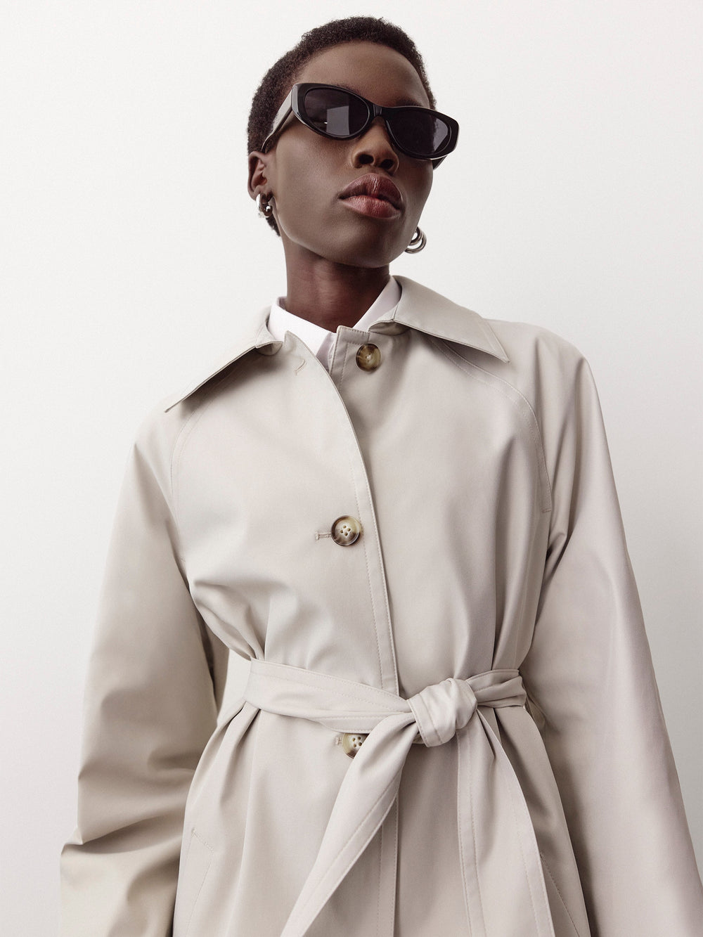 RW&CO Twill Trench Coat with Removable Belt