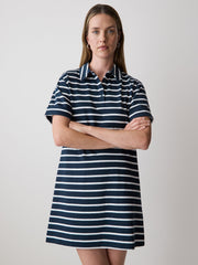 RW&CO Striped Short-Sleeve Polo Dress