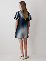 RW&CO Striped Short-Sleeve Polo Dress