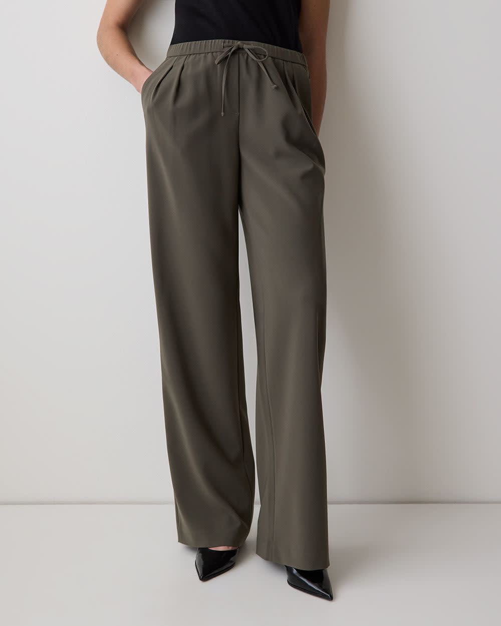 RW&CO Pull-On Mid-Rise Wide-Leg Pant