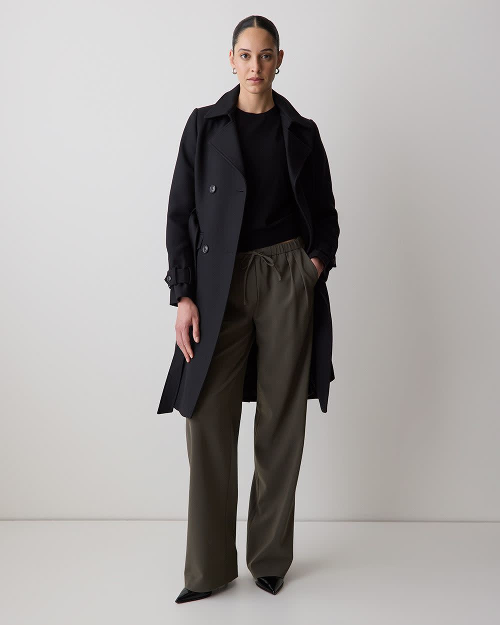 RW&CO Pull-On Mid-Rise Wide-Leg Pant