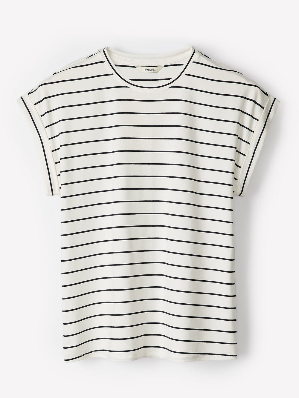 RW&CO Striped Extended-Sleeve Crew-Neck Tee