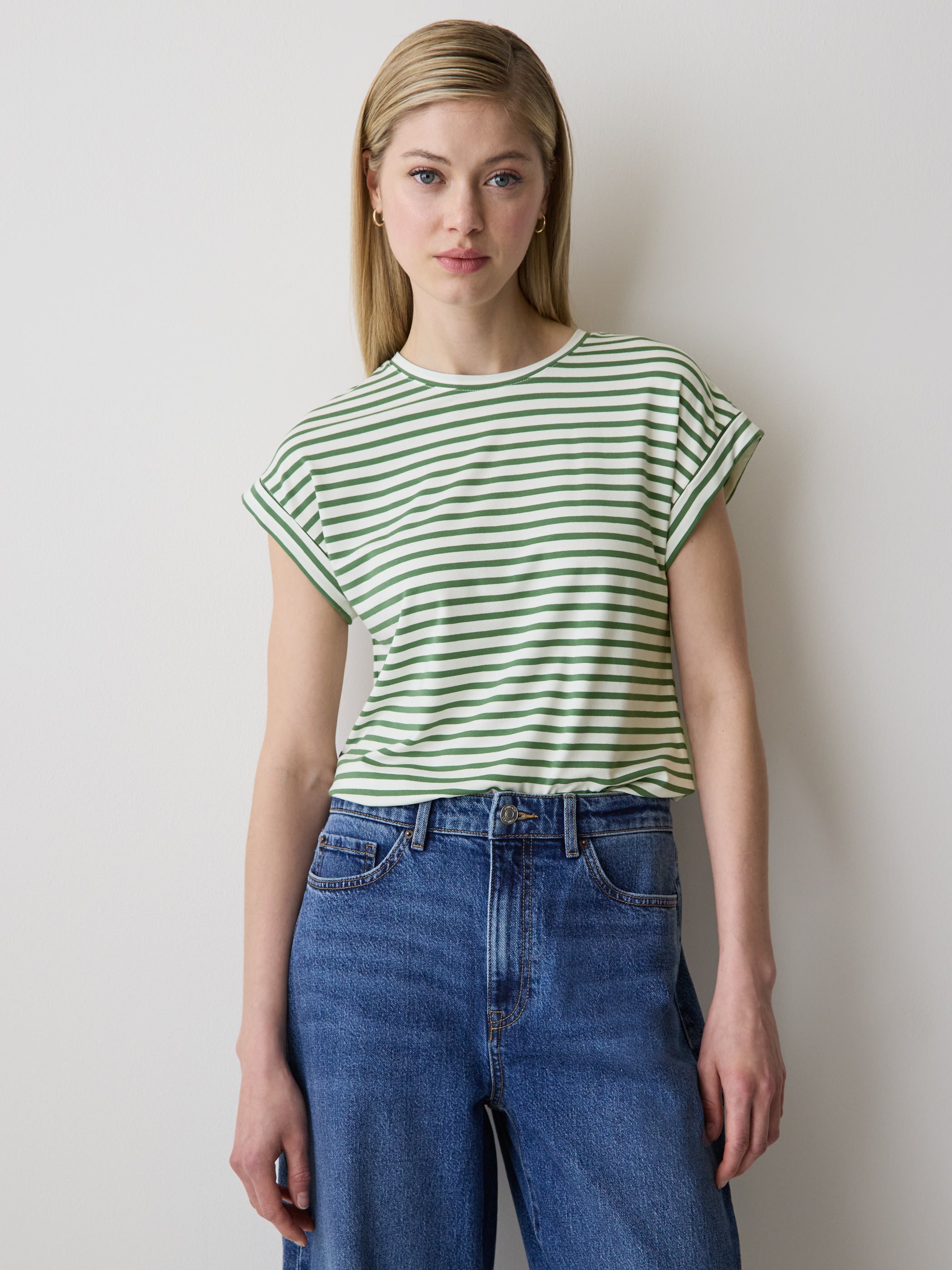 RW&CO Striped Extended-Sleeve Crew-Neck Tee