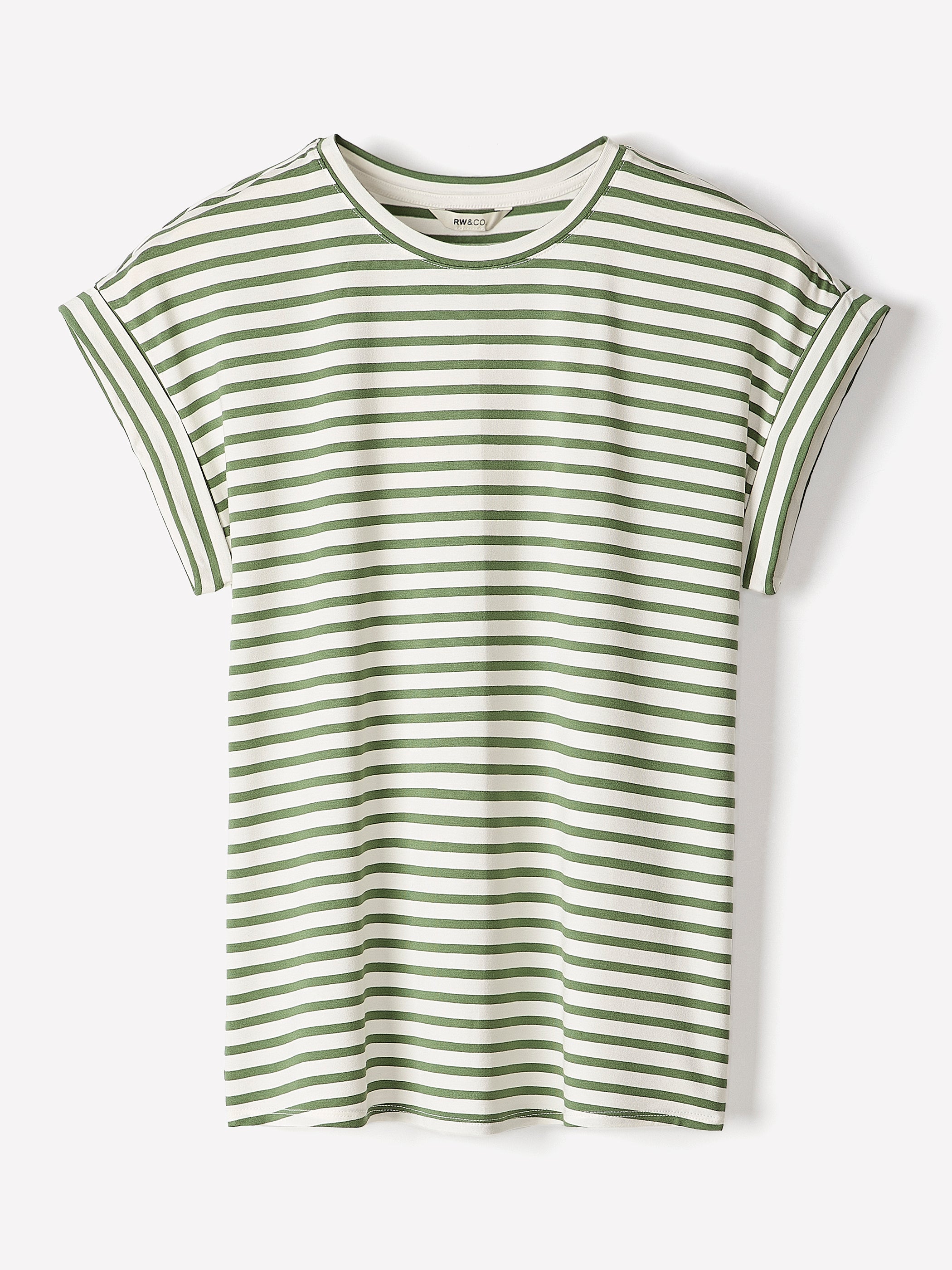 RW&CO Striped Extended-Sleeve Crew-Neck Tee
